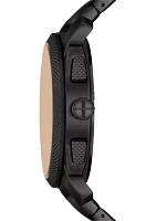 Rose Gold Black Metal Watch