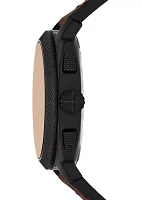 Rose Gold Brown Leather Strap Watch