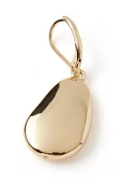 Gold Tone Pebble Drop Earrings