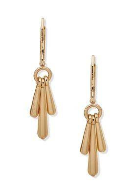 Gold Tone Shaky Drop Earrings