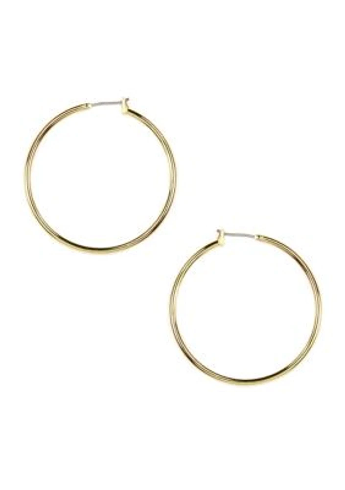 Gold-Tone Hoop Earrings