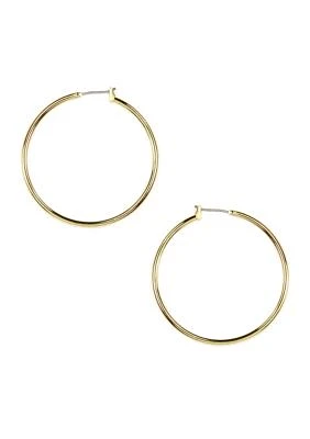 Gold-Tone Hoop Earrings