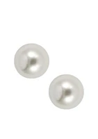 White Pearl Stud Earrings