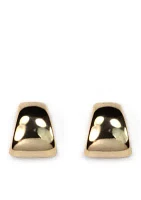 Gold-Tone Button Earrings