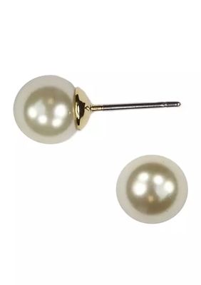 Cream Pearl Stud Earrings