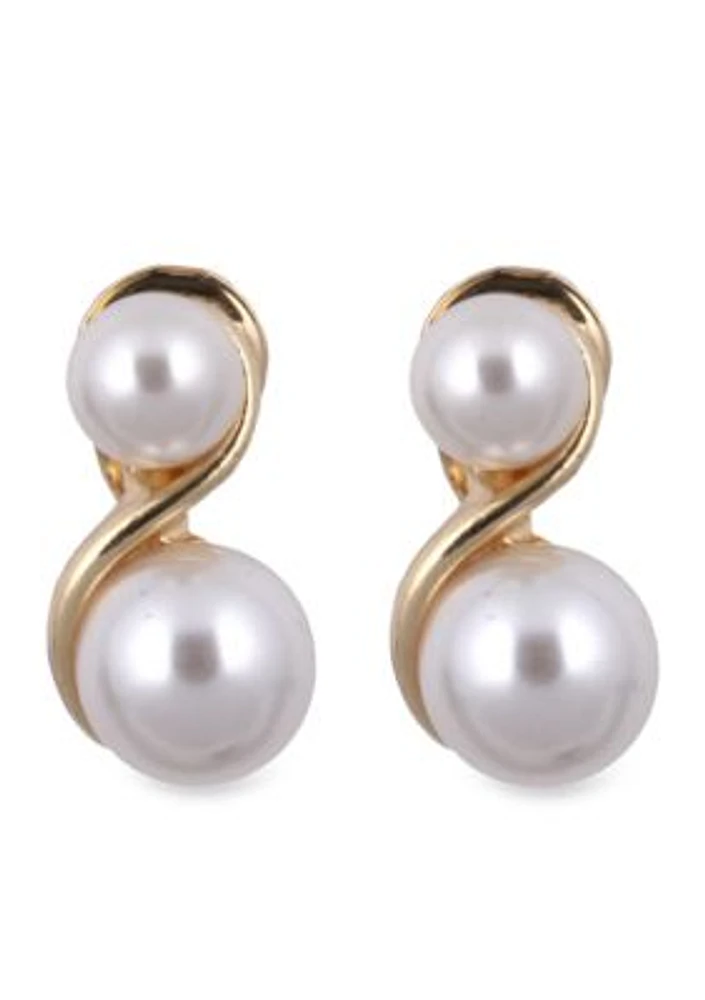 Pearl S Clip Earring