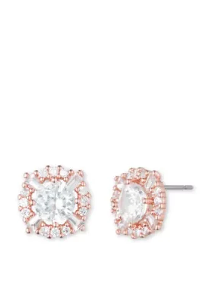 Rose Gold-Tone Stud Earrings