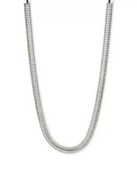 Silver-Tome Collar Necklace