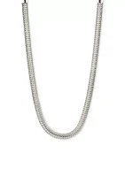 Silver-Tome Collar Necklace