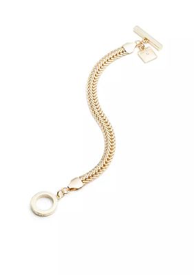 Gold-Tone Chain Toggle Bracelet