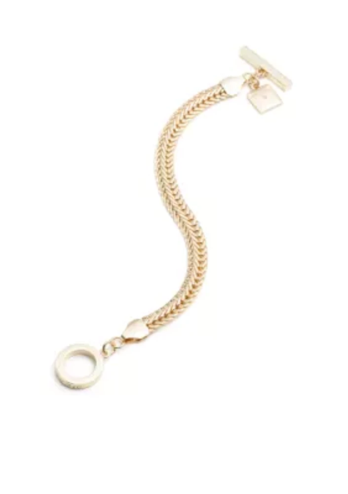 Gold-Tone Chain Toggle Bracelet