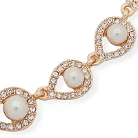 Gold-Tone Pearl Collar Necklace