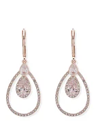 Cubic Zirconia Pavé Small Teardrop Earrings