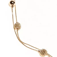 Gold Plated Fashion Necklace with Station Beads