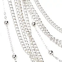 Silver Plate Fashion Station Necklace