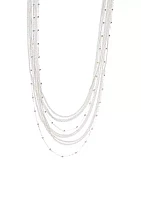 Silver Plate Fashion Station Necklace