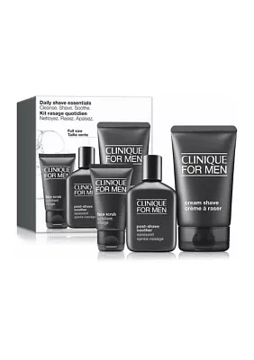 Daily Shave Essentials Men's Skincare Set: Cleanse. Shave. Soothe - $67 Value!