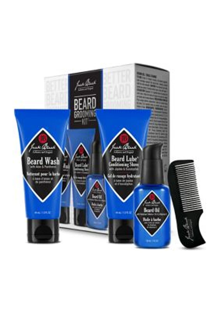 Beard Grooming Kit™ with Beard Wash, Beard Lube® Conditioning Shave & Beard Oil