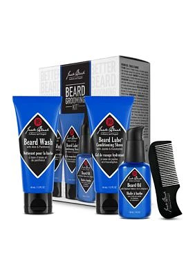 Beard Grooming Kit™ with Beard Wash, Beard Lube® Conditioning Shave & Beard Oil