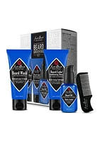 Beard Grooming Kit™ with Beard Wash, Beard Lube® Conditioning Shave & Beard Oil