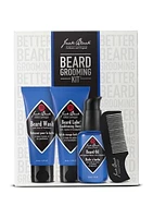 Beard Grooming Kit™ with Beard Wash, Beard Lube® Conditioning Shave & Beard Oil