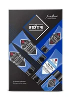 The Jetsetter with Double-Duty Face Moisturizer SPF 20, Pure Clean Daily Facial Cleanser, Beard Lube® Conditioning Shave, Turbo Wash® Energizing Cleanser for Hair & Body & Pit Boss® Antiperspirant & Deodorant