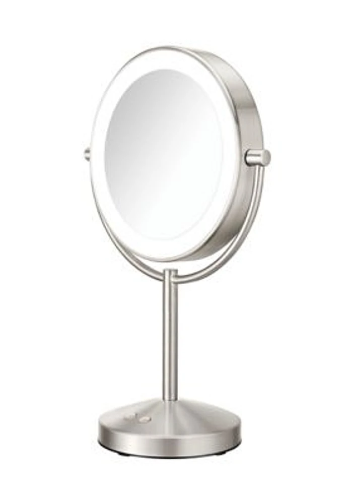 Double-Sided Lighted Makeup Mirror