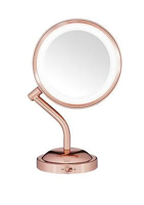 Dual Sided Rose Gold Makeup Mirror