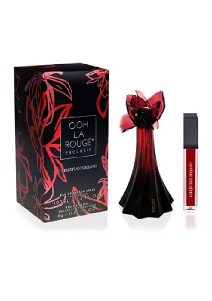 Ooh La Rouge Exclusif Eau de Parfum Spray 3.4 oz/ 100 ml + Lip Gloss