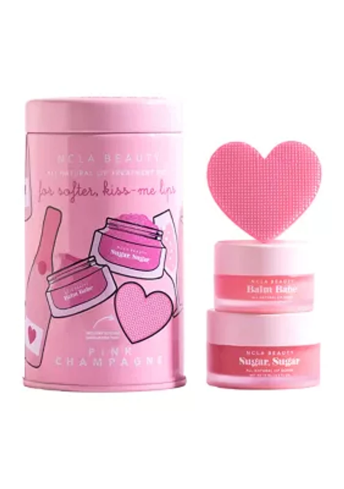 Pink Champagne 3 Piece Lip Care Set