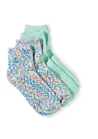 Double Pack Aloe Socks Impression Multi/Green