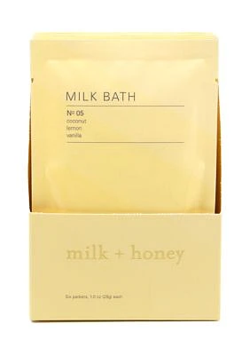 Milk Bath No.05 Lemon, Vanilla, Set of 6 Individual Packets