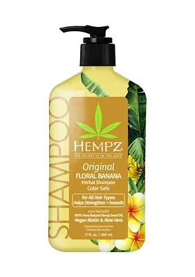 Original Floral Banana Herbal Shampoo with Vegan Biotin & Aloe Vera for All Hair Types