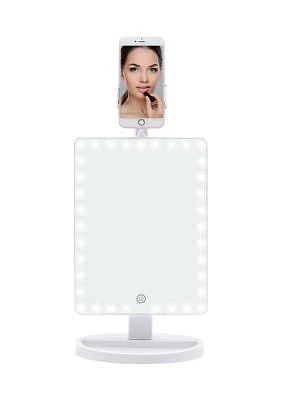 LED Mirror + Phone Holder