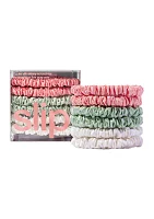 Pure Silk Skinny Scrunchies - 6 Pack