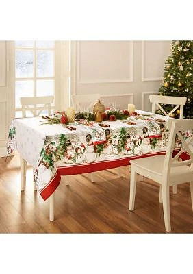 Snowman Winterland Holiday Snowflake Rectangle Tablecloth