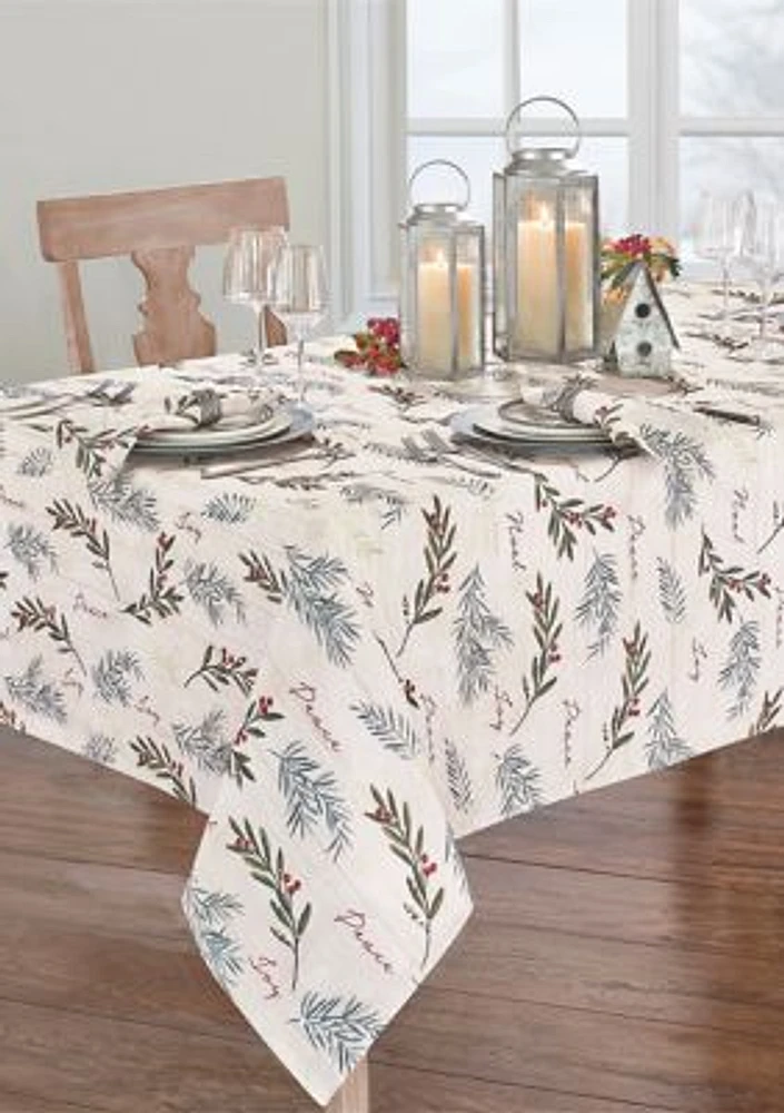 Holiday Tree Trimmings Tablecloth - Round/Oval