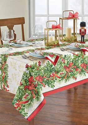 Holly Traditions Rectangular Holiday Tablecloth