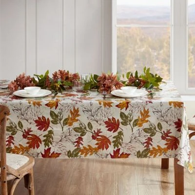 Vintage Leaves Vinyl Tablecloth - Rectangle/Square