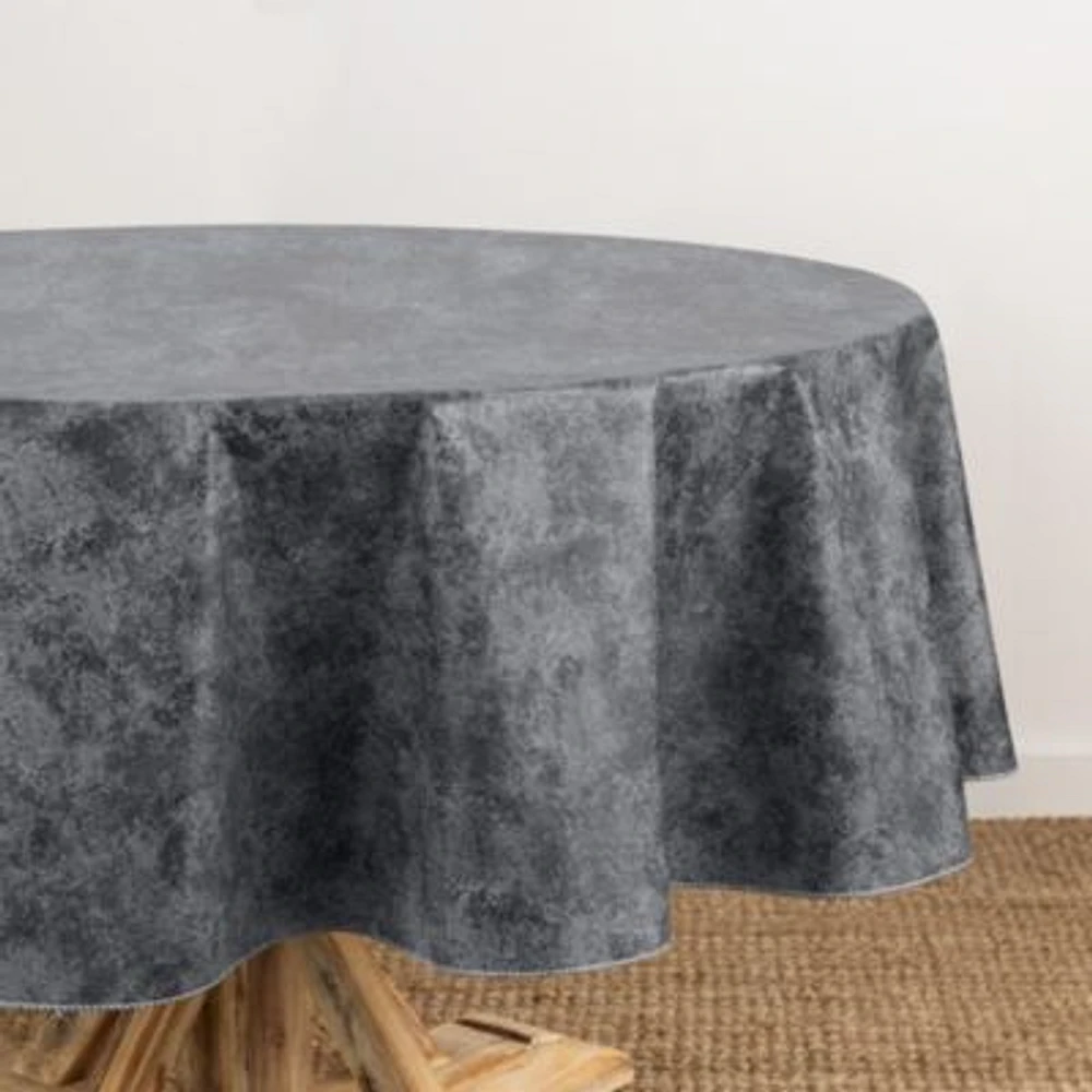 Mesa Marble Printed Vinyl Indoor/Outdoor Tablecloth - Round/Oval