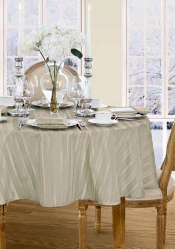 Denley Stripe Jacquard Tablecloth - Round