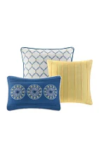 Tangiers 6 Piece Blue Coverlet Set