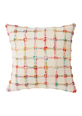 Space Dyed Plaid Pillow