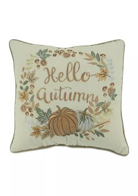 Autumn Wreath Throw Pillow