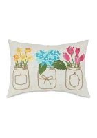 Jar of Flowers Decorative Pillow