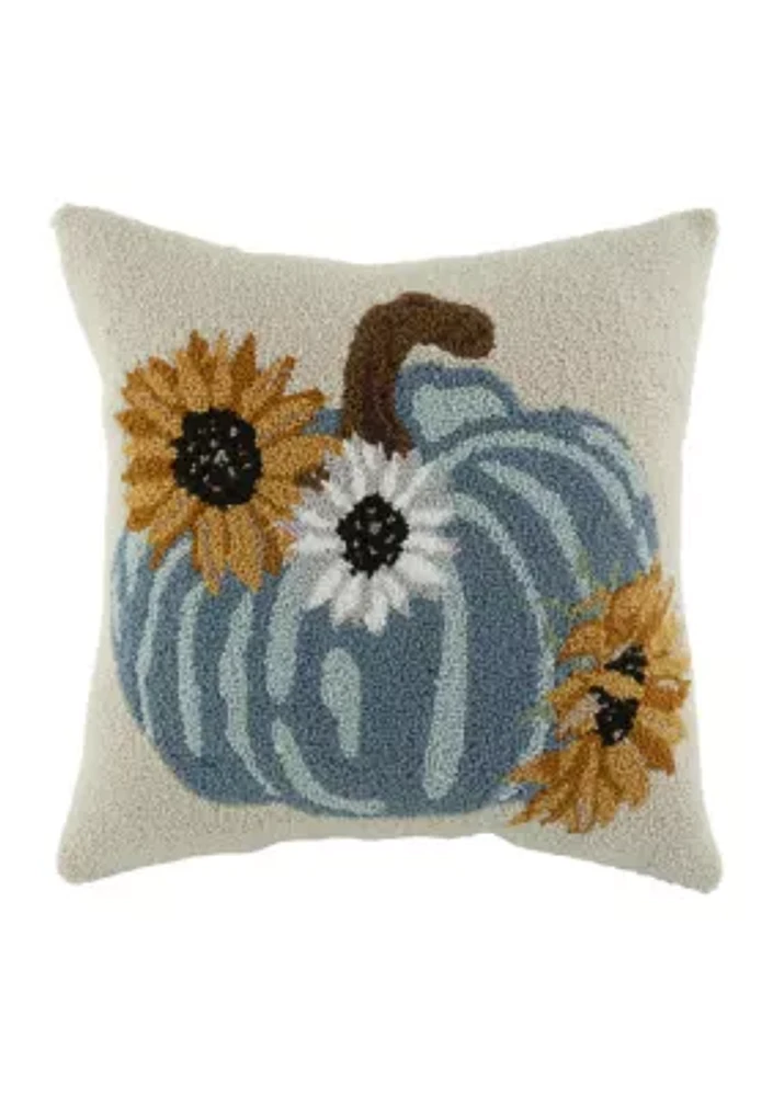 Knit Pumpkin Throw Pillow