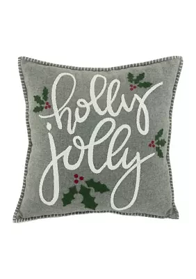 Holly Jolly Throw Pillow