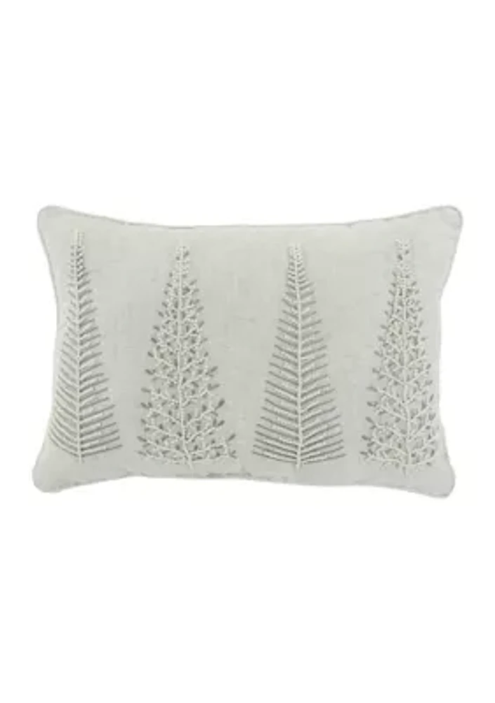 Beaded Trees Throw Pillow