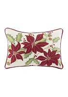 Lenox Vintage Poinsettia Pillow