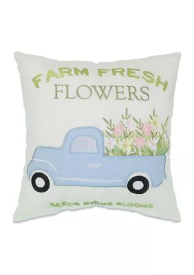 Farm Fresh Flowers Pillow